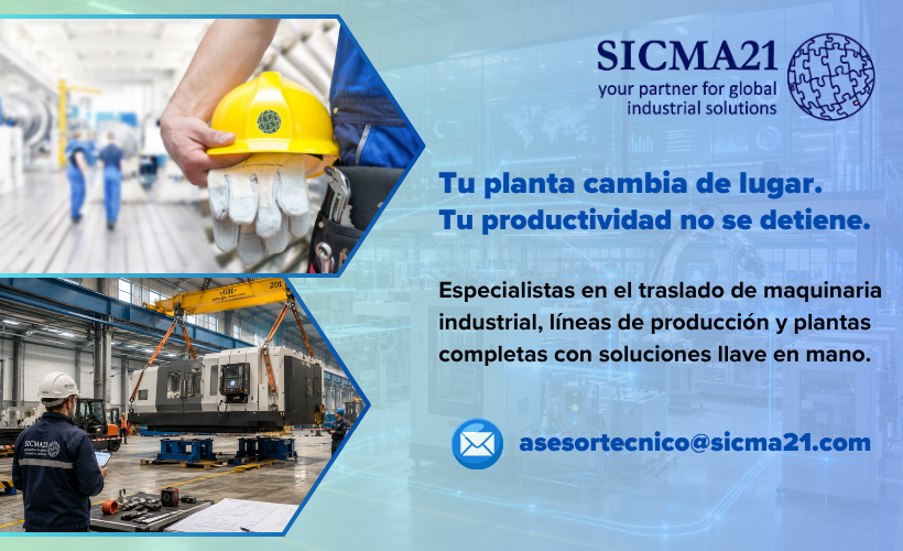 Especialistas en el traslado de maquinaria industrial, líneas de producción y plantas completas con soluciones llave en mano.