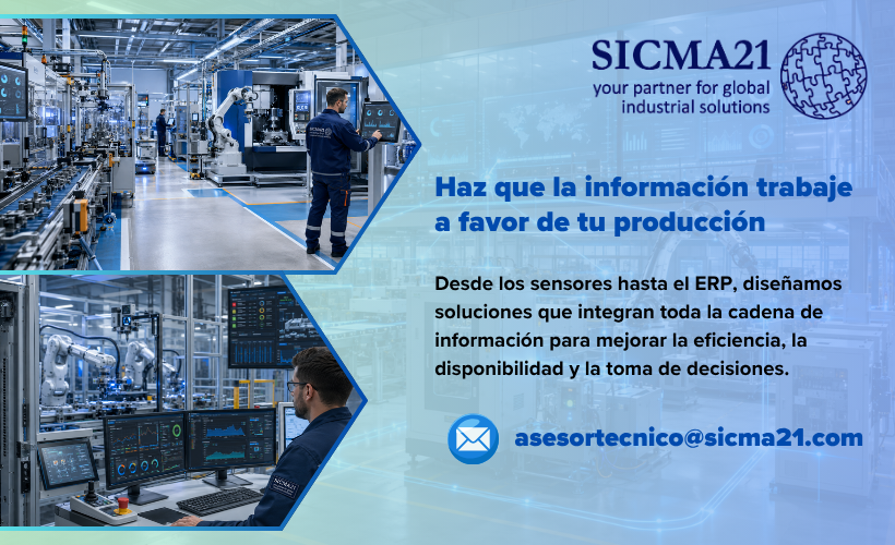 Integramos sensores, PLC, SCADA, MES, ERP y plataformas analíticas para que la información fluya de forma segura y aporte valor a cada decisión.